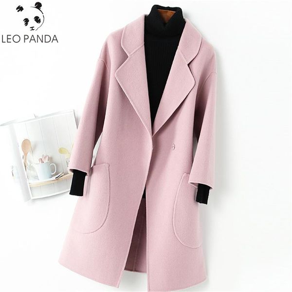 women's wool & blends 100% pure double faced woolen coat female 2021 autumn winter soid long cashmere jacket women plus size casual clo, Black
women's wool & blends 100% pure double faced woolen coat female 2021 autumn winter soid long cashmere jacket women plus size casual clo, Black