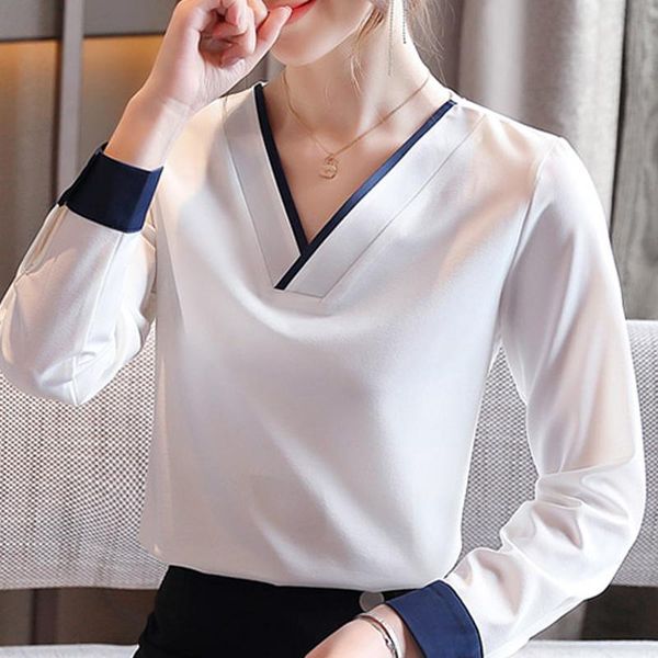 women's blouses & shirts blouse women blusas mujer de moda 2021 v-neck chiffon shirt blusa long sleeve white d451
women's blouses & shirts blouse women blusas mujer de moda 2021 v-neck chiffon shirt blusa long sleeve white d451