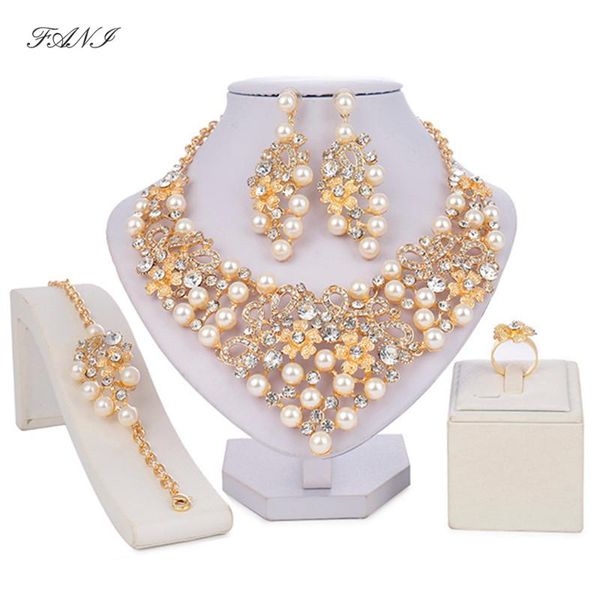fani 2021 nigerian wedding woman accessories jewelry set pearl necklace statement brand jewelry set dubai gold color, Silver
fani 2021 nigerian wedding woman accessories jewelry set pearl necklace statement brand jewelry set dubai gold color, Silver