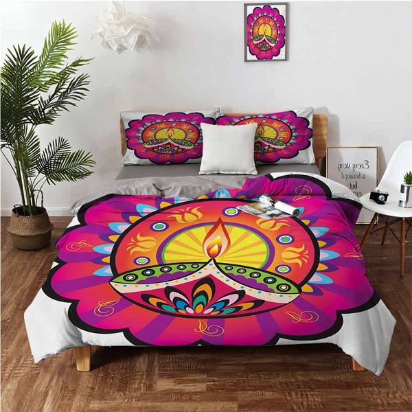 floral paisley design with oriental details and tribal diwali candles printbedding 3-piece set
floral paisley design with oriental details and tribal diwali candles printbedding 3-piece set