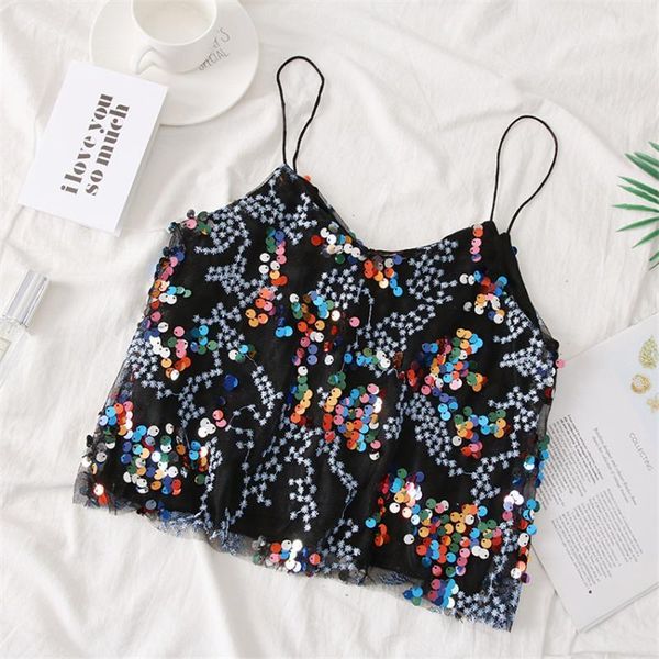 2020 new fashion summer women sequined vest v-neck mesh tank sling summer outfits lady short paragraph tanks pullovers 7721, Black;white
2020 new fashion summer women sequined vest v-neck mesh tank sling summer outfits lady short paragraph tanks pullovers 7721, Black;white