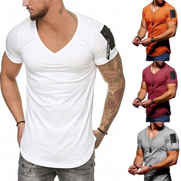 men's t-shirts zipper short sleeve v neck t shirt men fashion hip hop t-shirt casual summer tshirt camisetas hombre plus size m-3xl1, White;black 
men's t-shirts zipper short sleeve v neck t shirt men fashion hip hop t-shirt casual summer tshirt camisetas hombre plus size m-3xl1, White;black