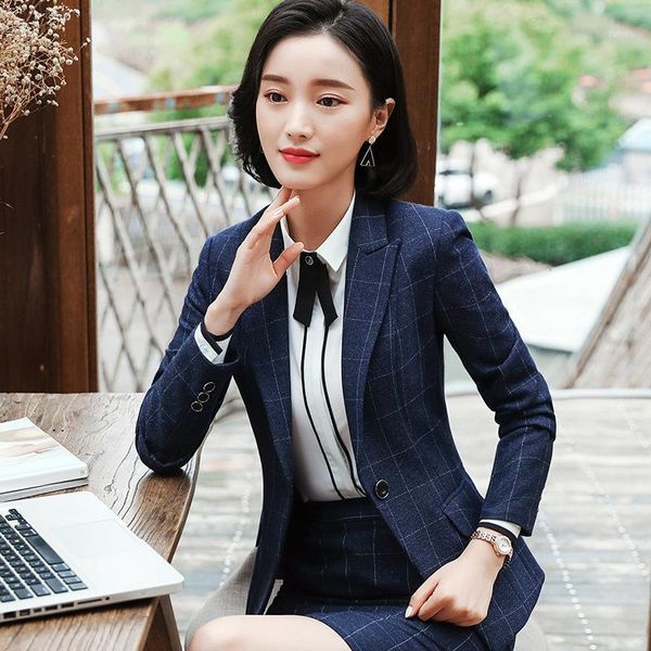 2 pcs. grid pantsuits for women formal ladies office uniform designs for elegant temperament business blazer with trousers1, White;black
2 pcs. grid pantsuits for women formal ladies office uniform designs for elegant temperament business blazer with trousers1, White;black
