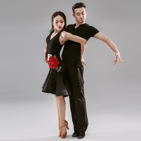 stage wear latin dance dress women adults performance black backless skirts dancing dresses female dqs2679, Black;red
stage wear latin dance dress women adults performance black backless skirts dancing dresses female dqs2679, Black;red