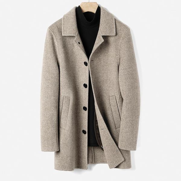 men's trench coats wool coat men's medium and long heavy mulberry silk liner 2-piece style windbreaker for autumn winter1, Tan;black
men's trench coats wool coat men's medium and long heavy mulberry silk liner 2-piece style windbreaker for autumn winter1, Tan;black
