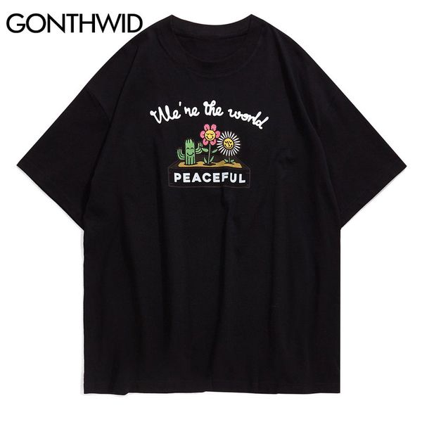 hip hop streetwear tshirts harajuku cactus daisy flowers print tees shirts mens fashion casual cotton loose, White;black
hip hop streetwear tshirts harajuku cactus daisy flowers print tees shirts mens fashion casual cotton loose, White;black