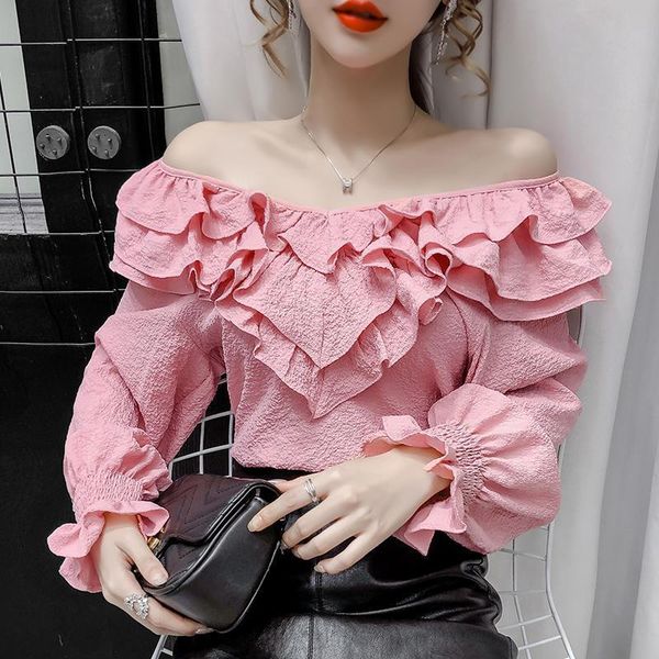 2021 new chiffon blouse women long sleeve solid ruffles neck fashion korean style female clothes new women's autumn nl59, White
2021 new chiffon blouse women long sleeve solid ruffles neck fashion korean style female clothes new women's autumn nl59, White