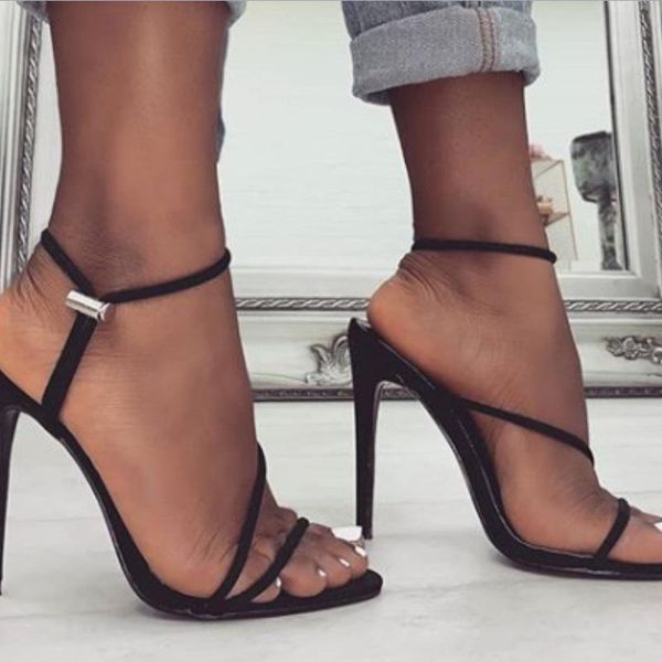 summer women sandals flock buckle strap thin heels 12cm high heels pumps lady sandal woman shoes, Black
summer women sandals flock buckle strap thin heels 12cm high heels pumps lady sandal woman shoes, Black
