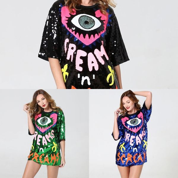 outer model new spring and summer love peach eye sunny letter sequin medium length sequinst-shirt sequinsloose t-shirt 7020 smazc sm, White
outer model new spring and summer love peach eye sunny letter sequin medium length sequinst-shirt sequinsloose t-shirt 7020 smazc sm, White
