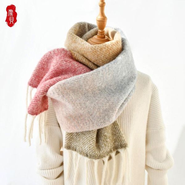 scarves wool thick shawl classic gradient color long scarf women winter tassel fashion casual warm gift for girl ladies, Blue;gray
scarves wool thick shawl classic gradient color long scarf women winter tassel fashion casual warm gift for girl ladies, Blue;gray