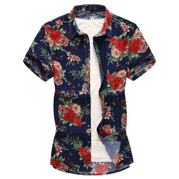 new mogu summer men's hawaiian shirts shorts sleeve flower printed shirt casual plus size homme blouse, White;black
new mogu summer men's hawaiian shirts shorts sleeve flower printed shirt casual plus size homme blouse, White;black