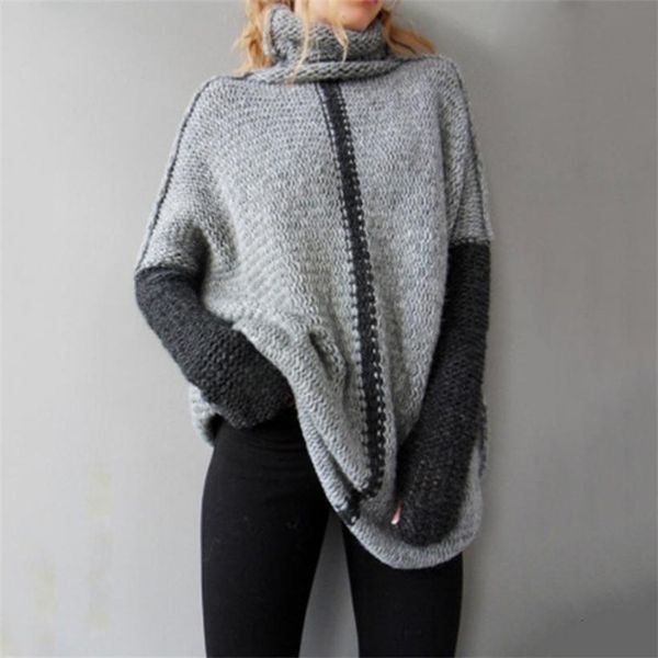 2021 new womens spring autumn turtleneck polyester loose knitted sweaters women long style pullover sweater, White;black
2021 new womens spring autumn turtleneck polyester loose knitted sweaters women long style pullover sweater, White;black