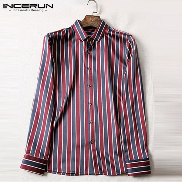 men's casual shirts incerun silk satin dress shirt men long sleeve striped lapel neck camisa masculina 2021 office social business, White;black
men's casual shirts incerun silk satin dress shirt men long sleeve striped lapel neck camisa masculina 2021 office social business, White;black