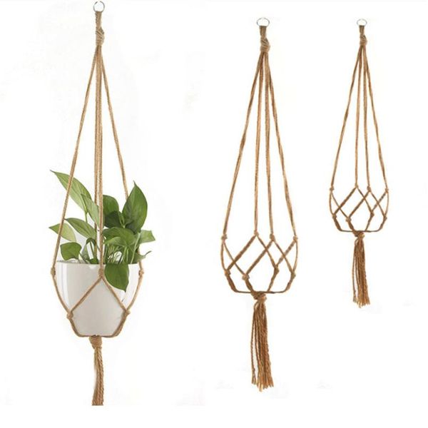handmade macrame flower pot hanging basket knotted rope flowerpot net bag horticultural home door balcony courtyard gard wmtiqg 
handmade macrame flower pot hanging basket knotted rope flowerpot net bag horticultural home door balcony courtyard gard wmtiqg