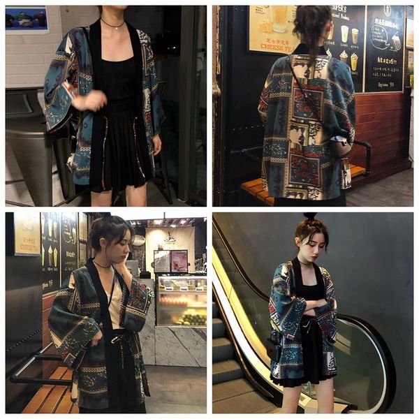 women's blouses & shirts women beach style cardigan kimono ladies retro print summer fashion sunscreen lace up, White 
women's blouses & shirts women beach style cardigan kimono ladies retro print summer fashion sunscreen lace up, White