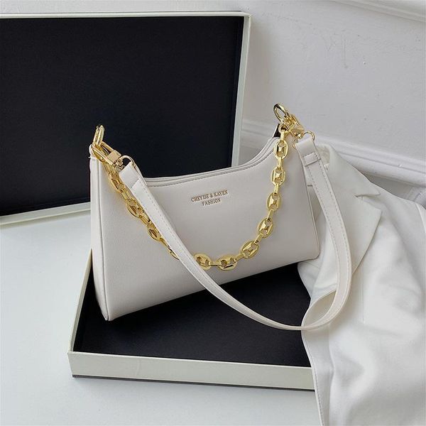 small pu leather underarm bag for women 2020 trend shoulder handbags chain designer handbags lady fashion hand bag