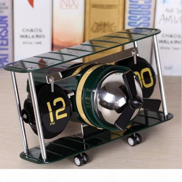 aircraft head automatic flip clock european-style clock retro aircraft fighter model table home decor craft small ornament
aircraft head automatic flip clock european-style clock retro aircraft fighter model table home decor craft small ornament