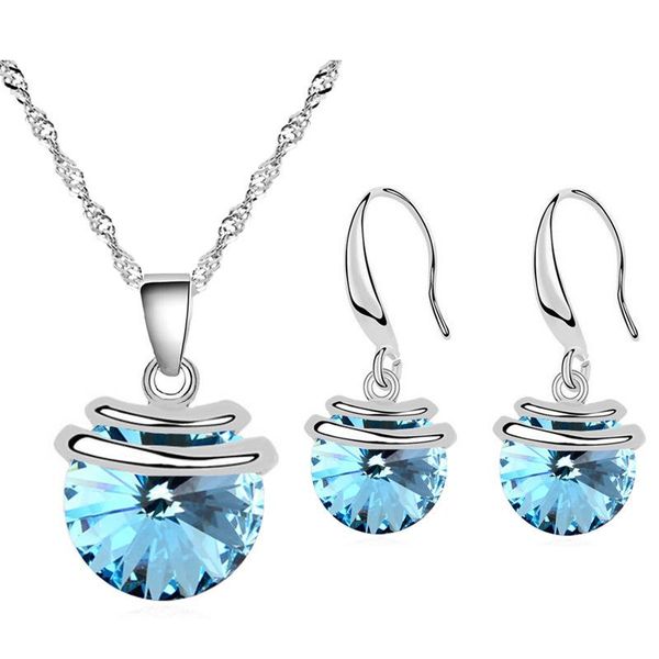 jewelry set korean austrian crystal drop earrings necklace for women rope link chain jewelry bijoux drop shipping nt80024, Silver
jewelry set korean austrian crystal drop earrings necklace for women rope link chain jewelry bijoux drop shipping nt80024, Silver