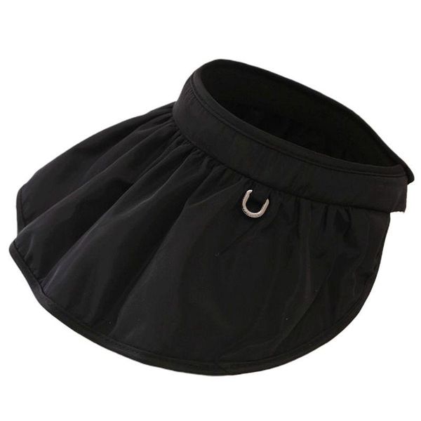 women summer empty sun protection beach hat ruffles shell shaped wide brim solid color foldable clip-on peaked visor cap, Blue;gray
women summer empty sun protection beach hat ruffles shell shaped wide brim solid color foldable clip-on peaked visor cap, Blue;gray