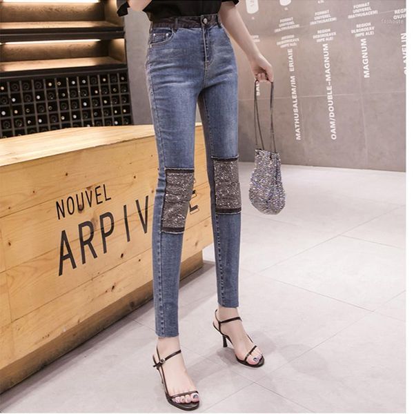 women jeans 2019 new patchwork sequined jeans women washed denim trouser skinny hole pencil1, Blue
women jeans 2019 new patchwork sequined jeans women washed denim trouser skinny hole pencil1, Blue