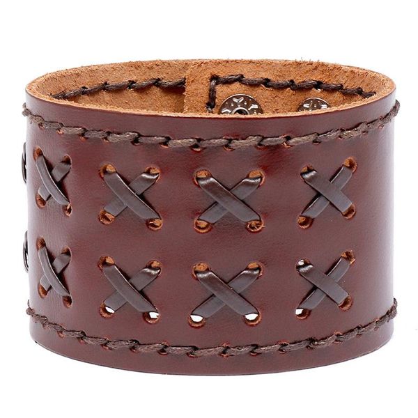 5.2cm wide genuine leather bracelet pu leather braided x symbol crafts jewelry handmade gift men women black brown, Golden;silver
5.2cm wide genuine leather bracelet pu leather braided x symbol crafts jewelry handmade gift men women black brown, Golden;silver