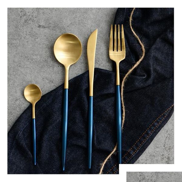 100% brand 4pcs /lot golden blue cutlery set gold 18/10stainless steel dinnerwar set fork knife scoops sliverwar jllofe sport77777
100% brand 4pcs /lot golden blue cutlery set gold 18/10stainless steel dinnerwar set fork knife scoops sliverwar jllofe sport77777