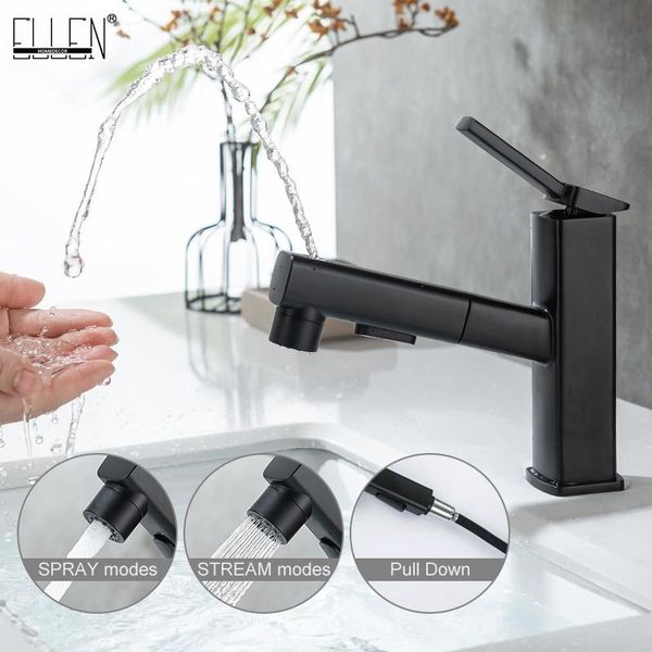 ellen pull out bathroom sink faucet black cold water mixer bath faucets deck mounted 2 type water spray elm3400
ellen pull out bathroom sink faucet black cold water mixer bath faucets deck mounted 2 type water spray elm3400