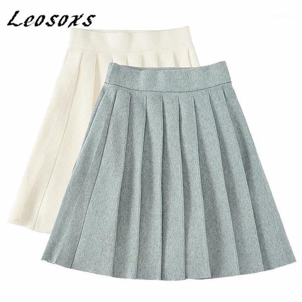 leosoxs vintage college style high-waist knit white pleated skirt mini slim simple casual all-match women skirts 2020 autumn new1, Black
leosoxs vintage college style high-waist knit white pleated skirt mini slim simple casual all-match women skirts 2020 autumn new1, Black