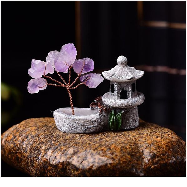 1pc natural amethyst tree crystal quartz mineral ornaments tree of life home decoration lucky tree healing pavilion qylzqs, Black 
1pc natural amethyst tree crystal quartz mineral ornaments tree of life home decoration lucky tree healing pavilion qylzqs, Black
