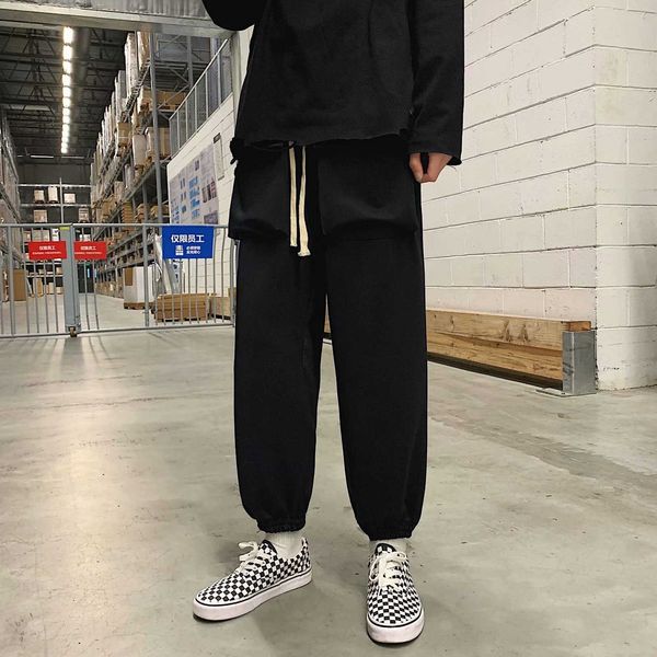 spring and autumn legged straight men's casual pants korean fashion big pocket daddy loose student capris, Black
spring and autumn legged straight men's casual pants korean fashion big pocket daddy loose student capris, Black