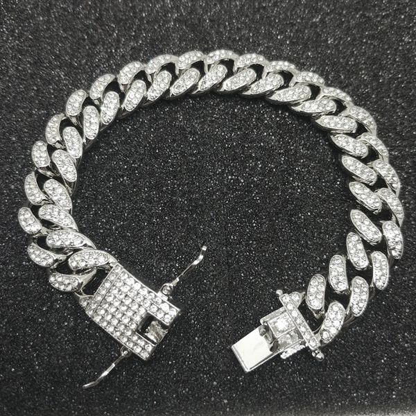 luxury amazon european and american hip hop hip hop ornament 18k full diamond 12mm wide mens cuban link chain bracelet fashion design, Black
luxury amazon european and american hip hop hip hop ornament 18k full diamond 12mm wide mens cuban link chain bracelet fashion design, Black
