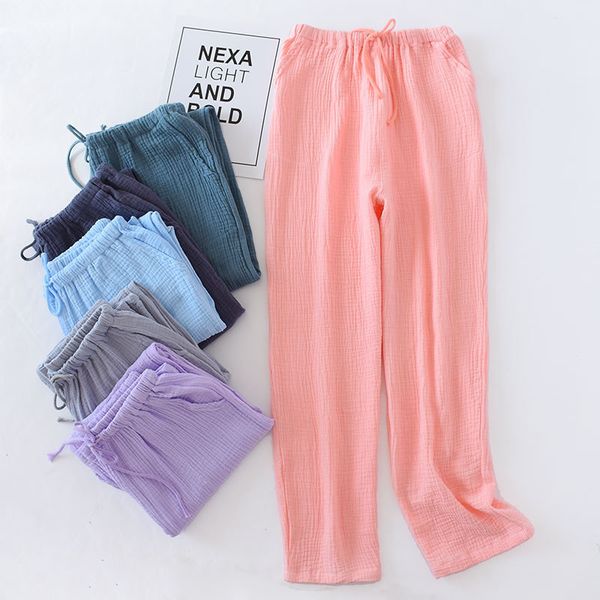 cotton 100% crepe casual couple sleep bottoms male and japanese women will see soft home men's pants sleepwear wqrs, Black;brown
cotton 100% crepe casual couple sleep bottoms male and japanese women will see soft home men's pants sleepwear wqrs, Black;brown