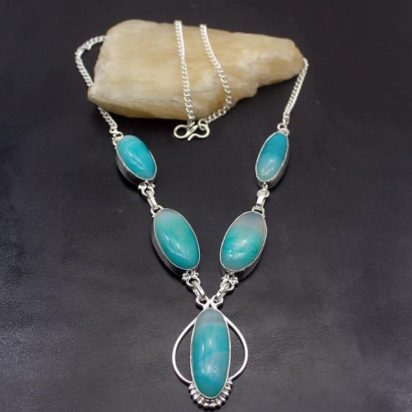 charming green botswana agate925 sterling silver color pendant necklace women jewelry 19 inch tf863
charming green botswana agate925 sterling silver color pendant necklace women jewelry 19 inch tf863