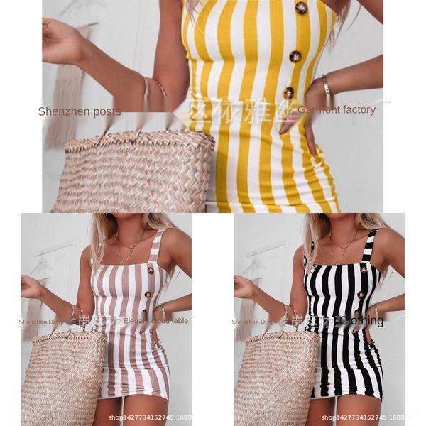 b82nm 2020 summer new striped button sling dress 2020 summer new dress button dresssling suspender suspender striped tbhi2, Black;gray
b82nm 2020 summer new striped button sling dress 2020 summer new dress button dresssling suspender suspender striped tbhi2, Black;gray