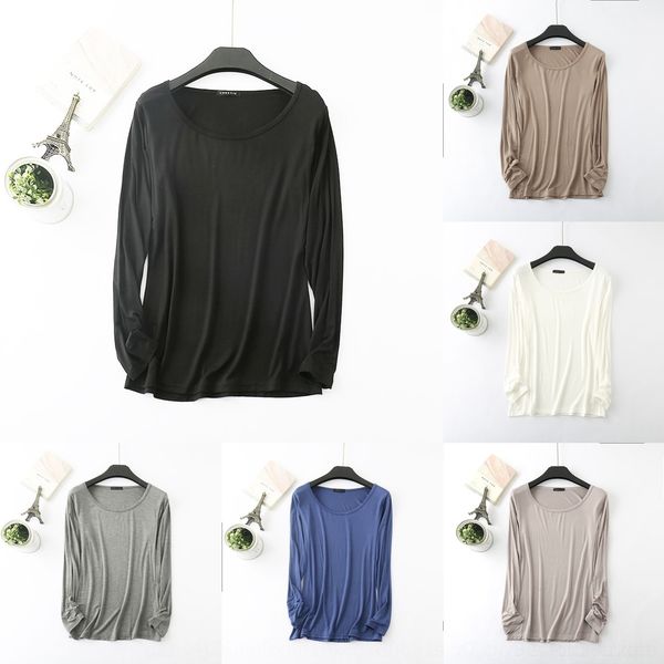 to3em spring and autumn new modal round neck long sleeve coat shirt solid t-shirt versatile fashion korean bottoming color large loos, White
to3em spring and autumn new modal round neck long sleeve coat shirt solid t-shirt versatile fashion korean bottoming color large loos, White
