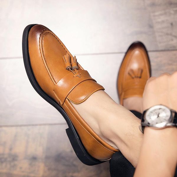 fashion loafers men dress shoes gentleman leather shoes men business oxford wedding party mocassin homme driving shoe, Black 
fashion loafers men dress shoes gentleman leather shoes men business oxford wedding party mocassin homme driving shoe, Black