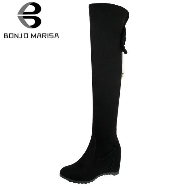 boots chic big size 43 height increases sweet bow tie over the knee boot girls winter shoes women, Black
boots chic big size 43 height increases sweet bow tie over the knee boot girls winter shoes women, Black