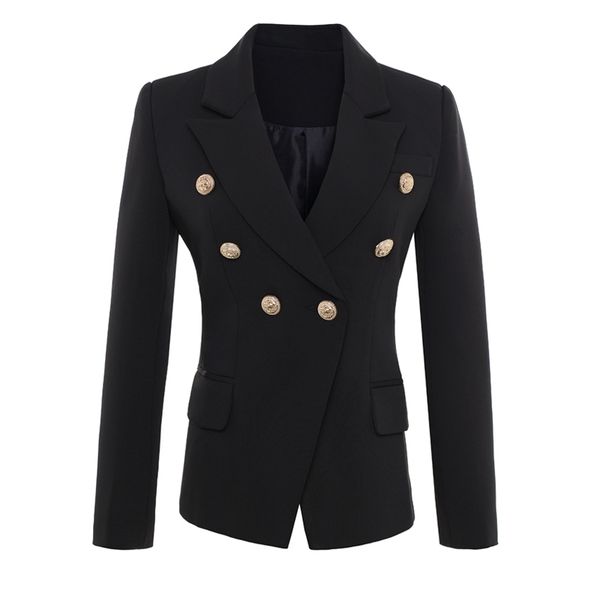 new fashion runway style women's gold buttons double breasted blazer outerwear plus size s-xxxl 201023, White;black 
new fashion runway style women's gold buttons double breasted blazer outerwear plus size s-xxxl 201023, White;black