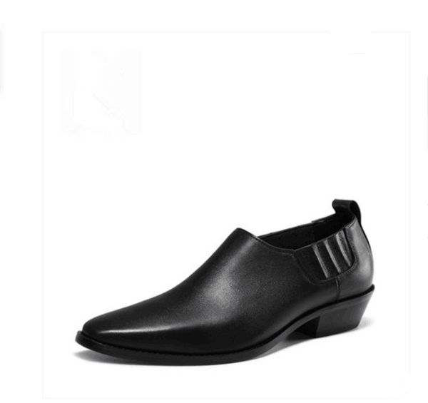 new list personality square head slope with dress boots high fashion genuine leather sleeve married persional party shoes, Black
new list personality square head slope with dress boots high fashion genuine leather sleeve married persional party shoes, Black