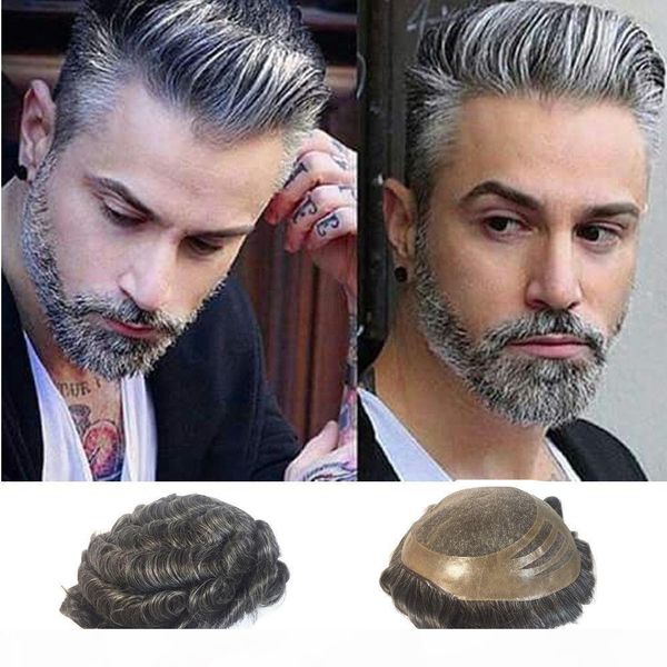100% nautal human hair toupee brown gray mono lace toupees hand tied hairpieces human hair replacement toupees, Black
100% nautal human hair toupee brown gray mono lace toupees hand tied hairpieces human hair replacement toupees, Black