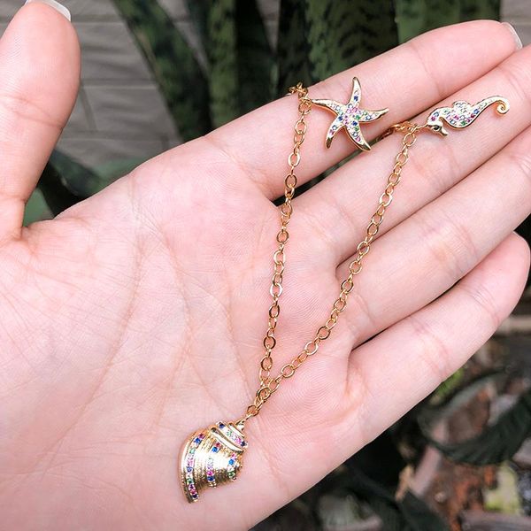 gold color copper multicolor conch cubic zirconia simple summer pendant necklaces women's fashion jewelry cobre cz colar, Silver
gold color copper multicolor conch cubic zirconia simple summer pendant necklaces women's fashion jewelry cobre cz colar, Silver