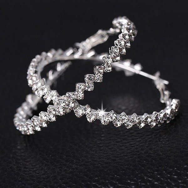 50mm Annular Earrings Woman Jewellery Fashion Trendy Round Rhinestone Silver Plated Europe and America Gift, Golden;silver
50mm Annular Earrings Woman Jewellery Fashion Trendy Round Rhinestone Silver Plated Europe and America Gift, Golden;silver