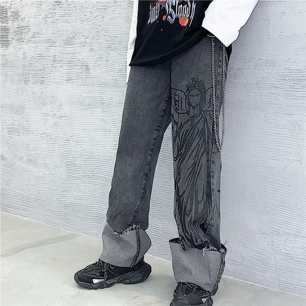 2021 for women vintage grey loose high waist cotton harajuku cartoon jeans casual print denim trousers #8520 omli, Blue
2021 for women vintage grey loose high waist cotton harajuku cartoon jeans casual print denim trousers #8520 omli, Blue