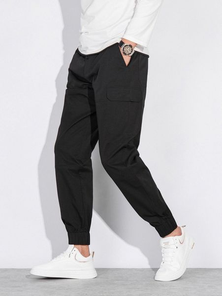 men contrast tape utility pocket drawstring waist joggers v14h#, Black
men contrast tape utility pocket drawstring waist joggers v14h#, Black