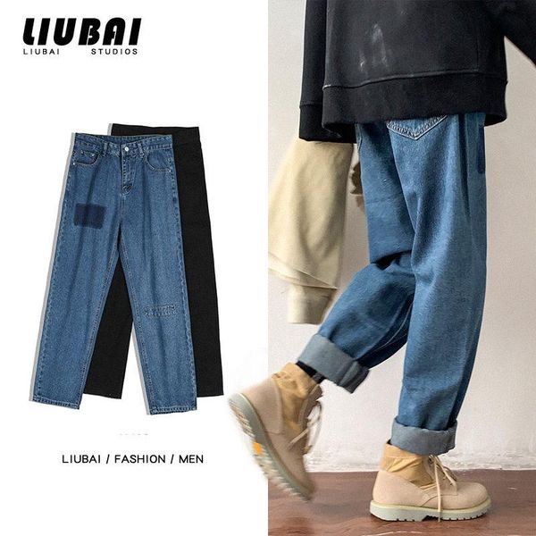 ripped patch jeans men's fashion retro casual wide-leg jeans men streetwear loose hip-hop straight denim trousers mens -2xl, Blue
ripped patch jeans men's fashion retro casual wide-leg jeans men streetwear loose hip-hop straight denim trousers mens -2xl, Blue