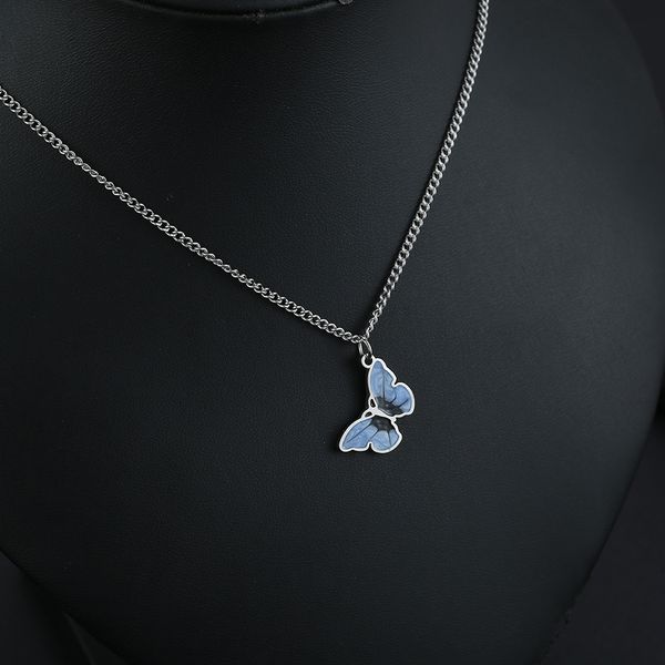 fashion sense of color changing butterfly necklace female hip hop titanium steel clavicle chain sale, Silver
fashion sense of color changing butterfly necklace female hip hop titanium steel clavicle chain sale, Silver