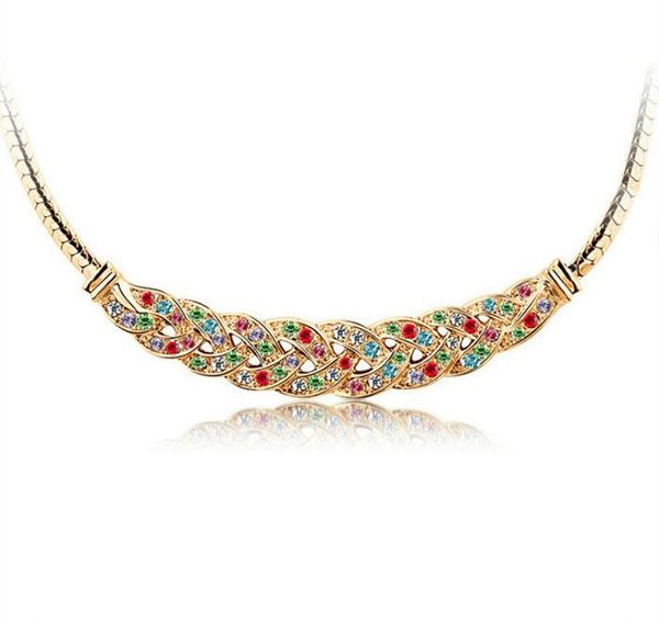chokers austrian crystal 24k gold-color the distorted snake chain wedding short necklace jewelry for brides, Golden;silver
chokers austrian crystal 24k gold-color the distorted snake chain wedding short necklace jewelry for brides, Golden;silver