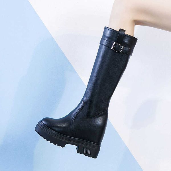leather 2021 autumn winter new thick soled martin leisure women's leather boots inner heightening women's shoes, Black
leather 2021 autumn winter new thick soled martin leisure women's leather boots inner heightening women's shoes, Black