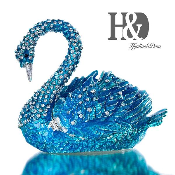 h&d hand painted bejeweled blue swan boxes hinged jewelry trinket box ring holder collectives gift home wedding decoration
h&d hand painted bejeweled blue swan boxes hinged jewelry trinket box ring holder collectives gift home wedding decoration