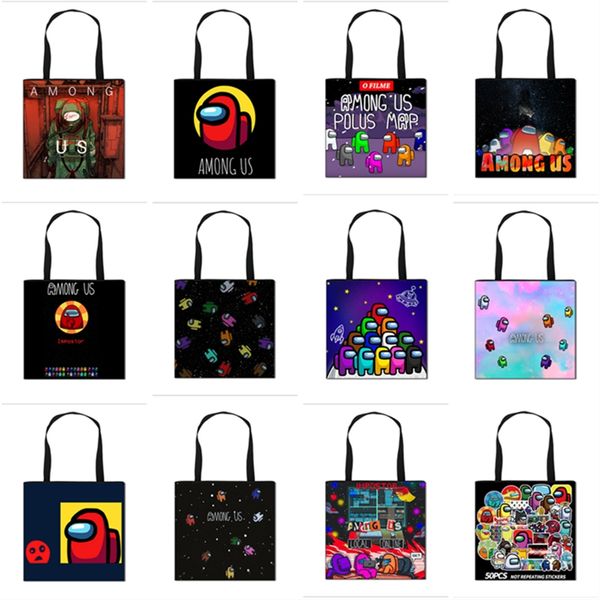 game among us handbag totes cartoon anime printed handbags men women shopping storage bag folded bag crossbody one shoulder bag e123006, Black
game among us handbag totes cartoon anime printed handbags men women shopping storage bag folded bag crossbody one shoulder bag e123006, Black